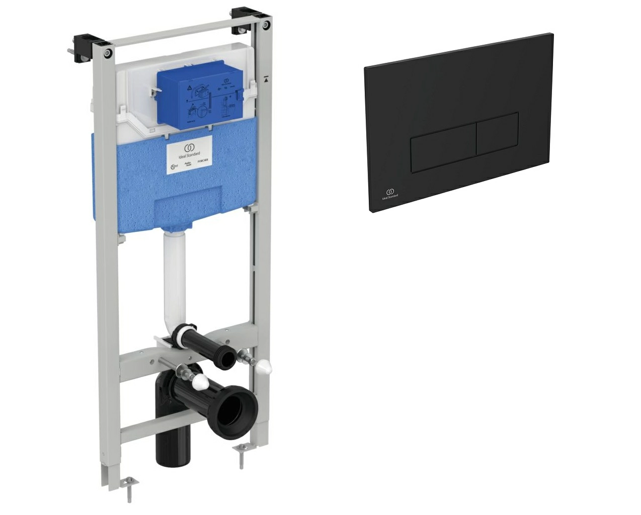 Комплект инсталляции Ideal Standard с клавишей хром R020467+R0121AA