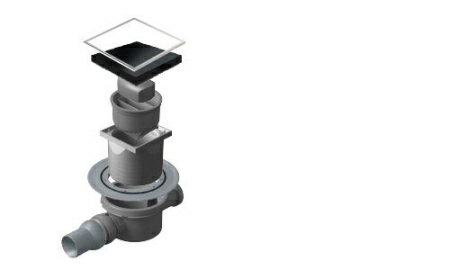 Точечный трап Pestan Confluo Dry 2 Black Glass 10x10 with flange, 13000320 Точечный трап Pestan Confluo Dry 2 Black Glass 10x10 with flange, 13000320