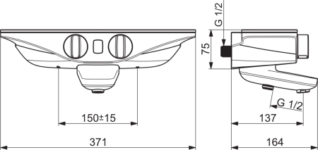 Смеситель для душа и ванны Oras Esteta Wellfit, с изливом, серый хром, 7542U-15 Смеситель для душа и ванны Oras Esteta Wellfit, с изливом, серый хром, 7542U-15