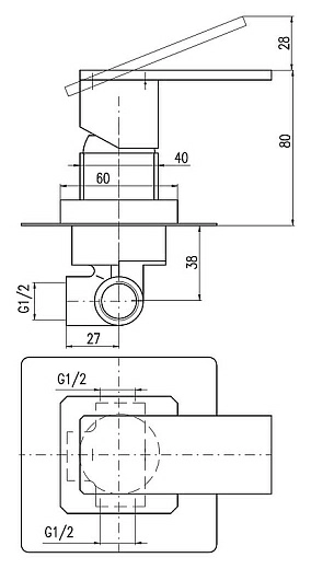 Смеситель Rav Slezak Loira LR583 для душа