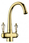 Смеситель Omoikiri Okinawa G 4994016 для кухни под фильтр, золото с кристаллами Swarovski Смеситель Omoikiri Okinawa G 4994016 для кухни под фильтр, золото с кристаллами Swarovski