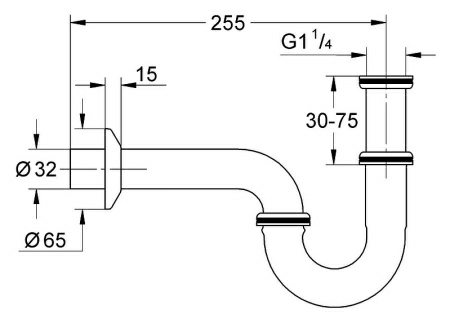 Сифон для раковины Grohe 28947000 Сифон для раковины Grohe 28947000