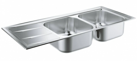Мойка Grohe K400 из нержавеющей стали с корзинчатым вентилем, 31587SD0, левая/правая Мойка Grohe K400 из нержавеющей стали с корзинчатым вентилем, 31587SD0, левая/правая