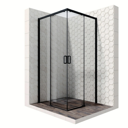 Душевое ограждение Ambassador Queen Black 11011203 90*90