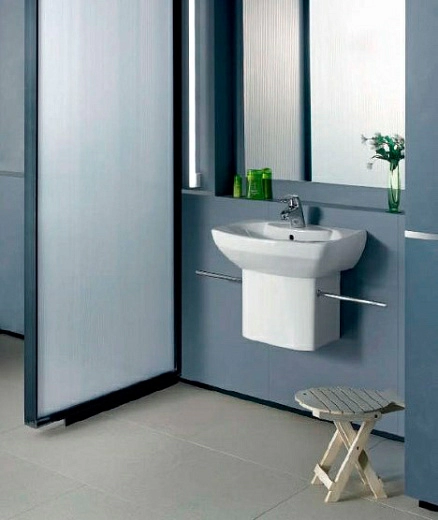 Мини-раковина Roca Dama Senso Compacto 327514000, 48 x 37,5 см, с полупьедсталом Мини-раковина Roca Dama Senso Compacto 327514000, 48 x 37,5 см, с полупьедсталом