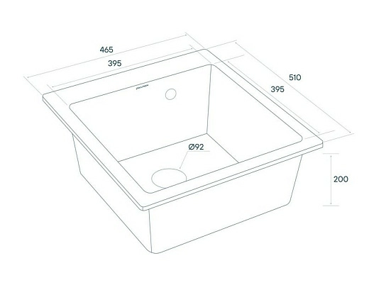 Кухонная Мойка Paulmark KANTE 45 PM104651-GR (серый)
