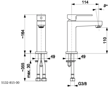 Смеситель Armatura Logon chrom для умывальника c угловыми кранами Смеситель Armatura Logon chrom для умывальника c угловыми кранами