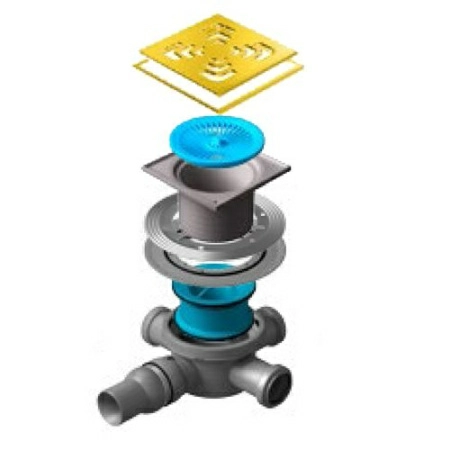 Точечный трап Pestan Confluo Standard Square 3 Gold, 13000138 Точечный трап Pestan Confluo Standard Square 3 Gold, 13000138