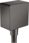 Шланговое подсоединение Hansgrohe Fixfit Square 26455340, черный хром Шланговое подсоединение Hansgrohe Fixfit Square 26455340, черный хром