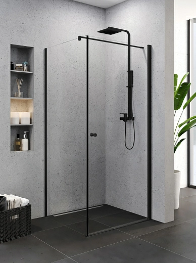 Душевой уголок New Trendy SUPERIA BLACK 90х90х195