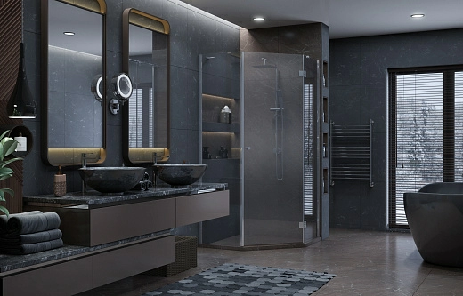 Душевое ограждение Ambassador Diamond 12011111R 90*90 Душевое ограждение Ambassador Diamond 12011111R 90*90