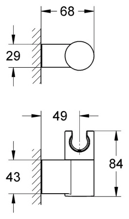 Настенный держатель Grohe Rainshower 27055000