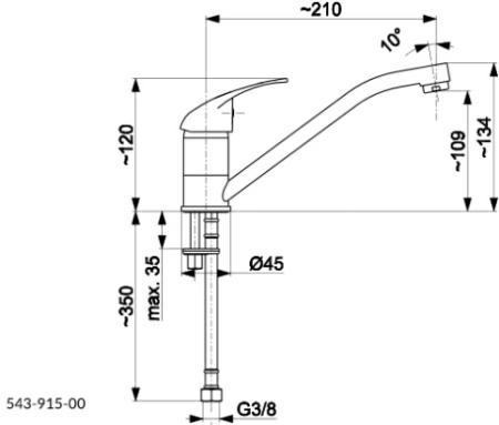 Смеситель Armatura Jaspis oднорычажный, для мойки Смеситель Armatura Jaspis oднорычажный, для мойки