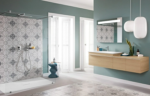 Полочка для душа с держателем и выходом Villeroy&Boch Embrace PLUS, подвод воды, TVS10800600061