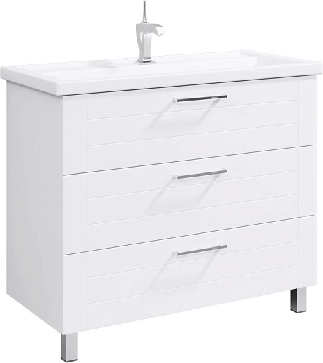 Тумба напольная Aqwella Манчестер 100 под умывальник белая