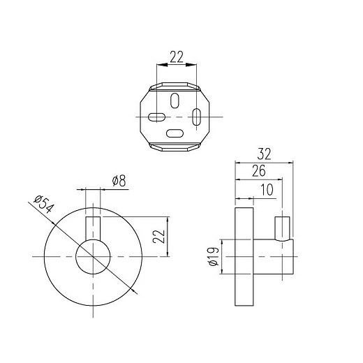 Крючок для полотенец Villeroy&Boch Elements, TVA15101100061 Крючок для полотенец Villeroy&Boch Elements, TVA15101100061