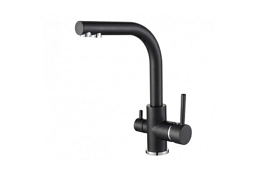 Смеситель для кухонной мойки Aquasanita Akvaduo 2663 (черный)