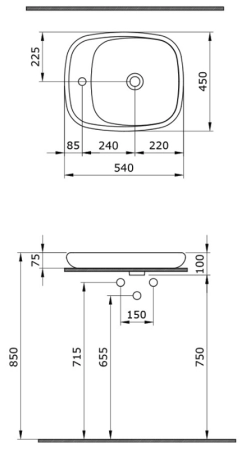 Раковина Bocchi Fenice 1164-001-0126, белая