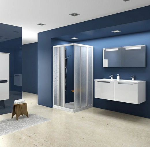 Душевая дверь Ravak Supernova ASRV3+ASRV3-80 белый+грейп