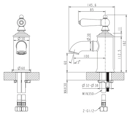 Смеситель Bravat Art F175109C для раковины Смеситель Bravat Art F175109C для раковины