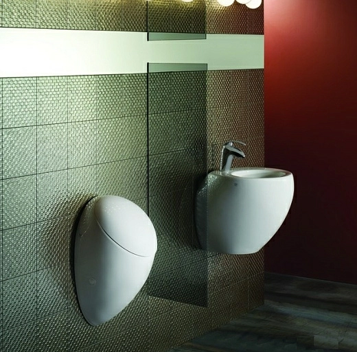 Писсуар Laufen Alessi One 840971, внутренний подвод, с мухой,  покрытие LCC