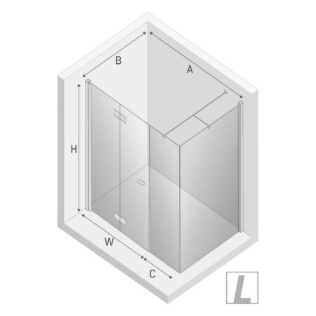 Душевой уголок New Trendy NEW SOLEO RLUS L 110x90x195 Душевой уголок New Trendy NEW SOLEO RLUS L 110x90x195