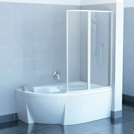 Шторка для ванны Ravak Rosa VSK2 140 R белый+рейн Шторка для ванны Ravak Rosa VSK2 140 R белый+рейн