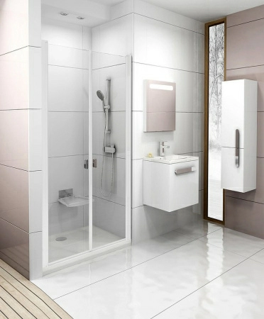 Душевая дверь в нишу Ravak CSDL2-90 Transparent, профиль белый