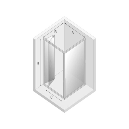 Душевой уголок New Trendy ALTA 90x90x195 (var 1)