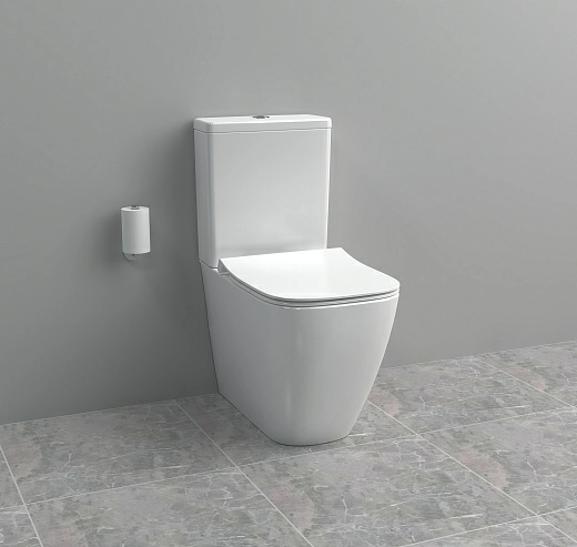 Напольный унитаз Ideal Standard i.life S RimLS+ с бачком и сиденьем Soft-Close, пристенный