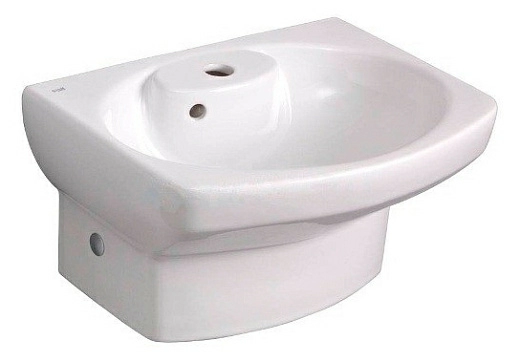 Мини-раковина Roca Dama Senso Compacto 327514000, 48 x 37,5 см, с полупьедсталом Мини-раковина Roca Dama Senso Compacto 327514000, 48 x 37,5 см, с полупьедсталом