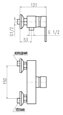 Смеситель Rav Slezak Zambezi ZA081.5 для душа Смеситель Rav Slezak Zambezi ZA081.5 для душа
