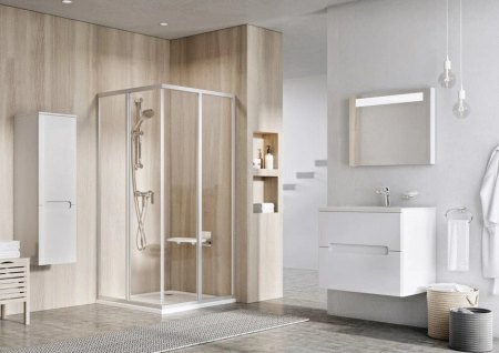 Душевая дверь Ravak Supernova SRV2-S+SRV2-S-75 сатин+транспарент