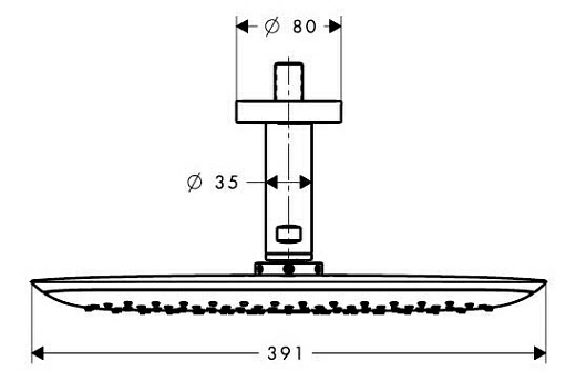 Верхний душ Hansgrohe PuraVida 27390000 Верхний душ Hansgrohe PuraVida 27390000