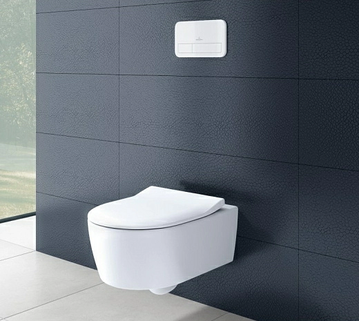 Унитаз подвесной Villeroy&Boch Avento 37x53, Soft Close, безободковый, 5656RS01