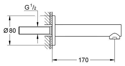 Излив Grohe Concetto 13280001 для ванны