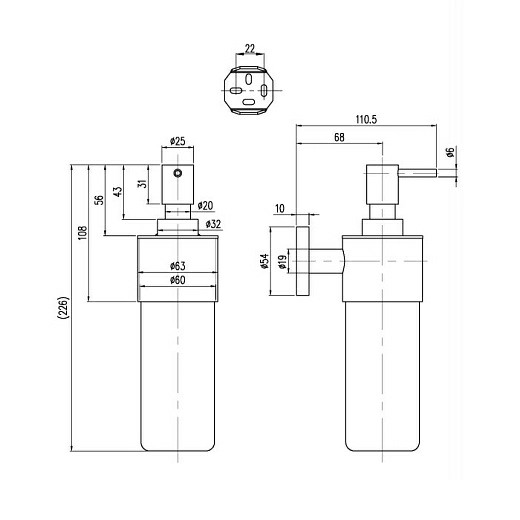Дозатор для мыла Villeroy&Boch Elements, TVA15100700061