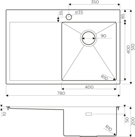 Мойка кухонная Omoikiri Akisame 78-GM-R 4973100 вороненая сталь Мойка кухонная Omoikiri Akisame 78-GM-R 4973100 вороненая сталь