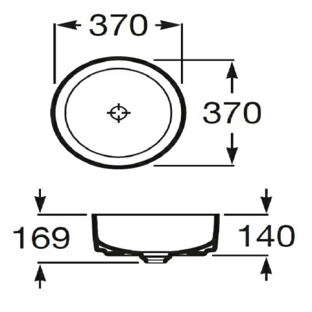 Раковина-чаша Roca Inspira Round 37 см 327523000