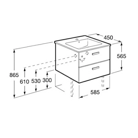 Тумба под раковину Roca Victoria Nord ZRU9000028, 58.5 x 45 x h56.5 см, цвет белая Тумба под раковину Roca Victoria Nord ZRU9000028, 58.5 x 45 x h56.5 см, цвет белая