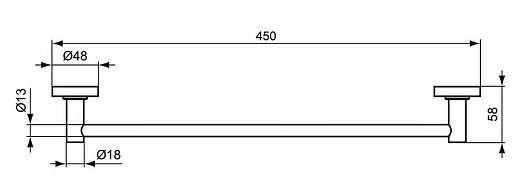 Полотенцедержатель Ideal Standard IOM 45 см