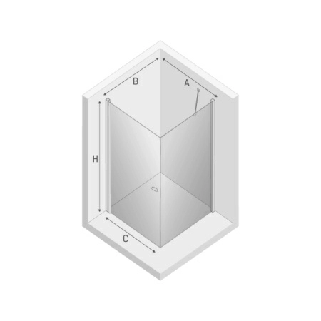 Душевой уголок New Trendy NEW SOLEO 90x90x195 (var 2)