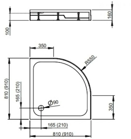 Душевой поддон Radaway Rodos A900 Compact 90x90