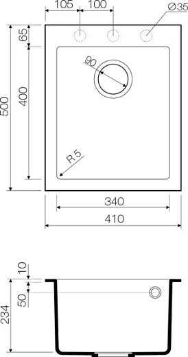 Мойка кухонная Omoikiri Bosen 41-WH 4993144 белая Мойка кухонная Omoikiri Bosen 41-WH 4993144 белая