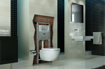 Кнопка смыва механическая OLI Narrow 152939 белая