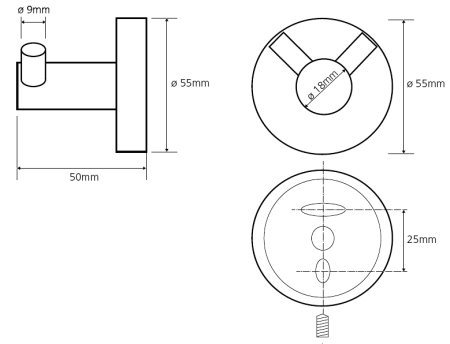 Крючок двойной Bemeta Neo 104106035 5.5 x 5 x 5.5 см, хром матовый