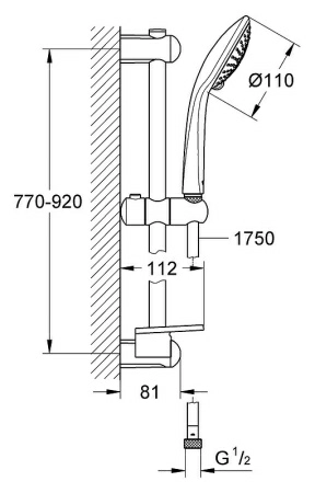 Душевой гарнитур Grohe Euphoria 110 Champagne 27227001