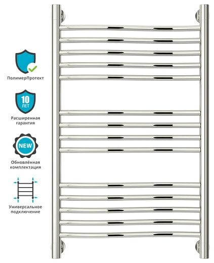 Полотенцесушитель водяной Сунержа Флюид+ 800х500