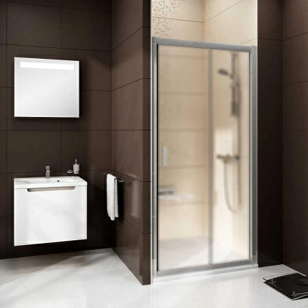 Душевая дверь в нишу Ravak BLDP2-100 Grape, профиль сатин