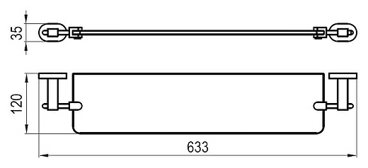 Полка Ravak Chrome CR 500.00 64 см